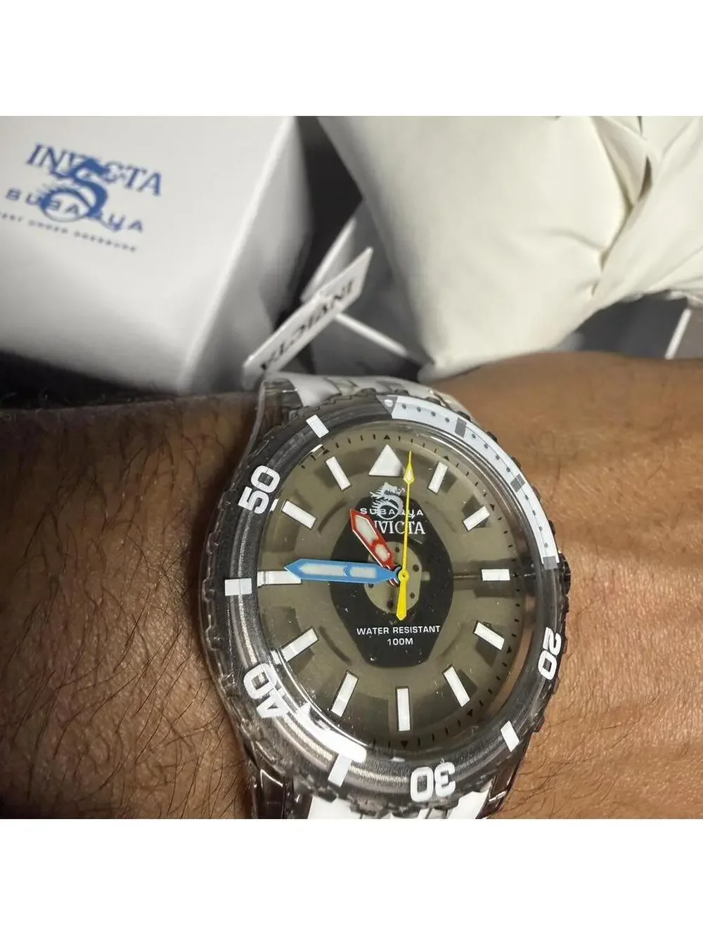 Invicta Subaqua Noma V white watch Mens Brand New Silicone